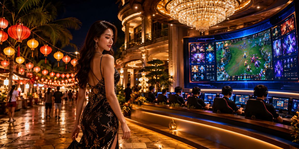 Người hâm mộ esports tại chợ đêm Phú Quốc theo dõi kèo trực tuyến